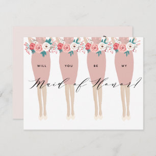 Você será minha madrinha de casamento? cartão da
