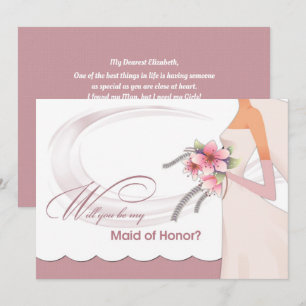 Você será minha Madrinha de casamento? Convites 