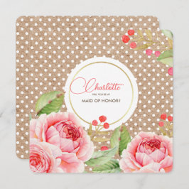 Você será minha Madrinha de casamento? Convites pe