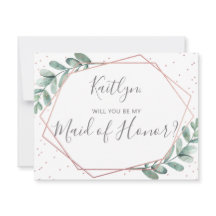 Você Será Minha Madrinha de casamento Geométrica D