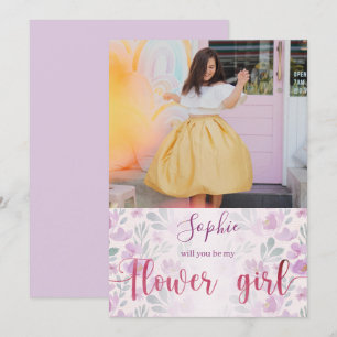 Você será minha Menina das Flores Aguarela Floral