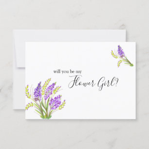Você Será Minha Menina de Flores Aquarela Lavanda