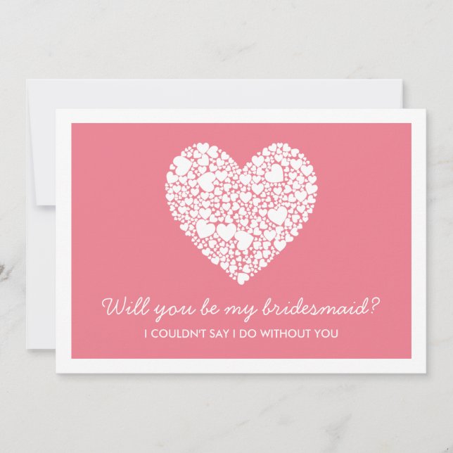 Você Será Minha Porta-Voz? Cartão Coração Rosa (Frente)