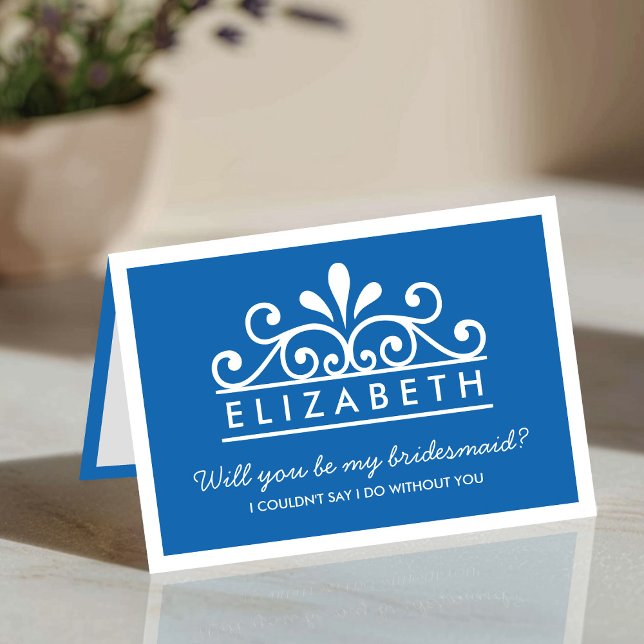 Você Será Minha Porta-Voz? Cartão Tiara Azul (Criador carregado)