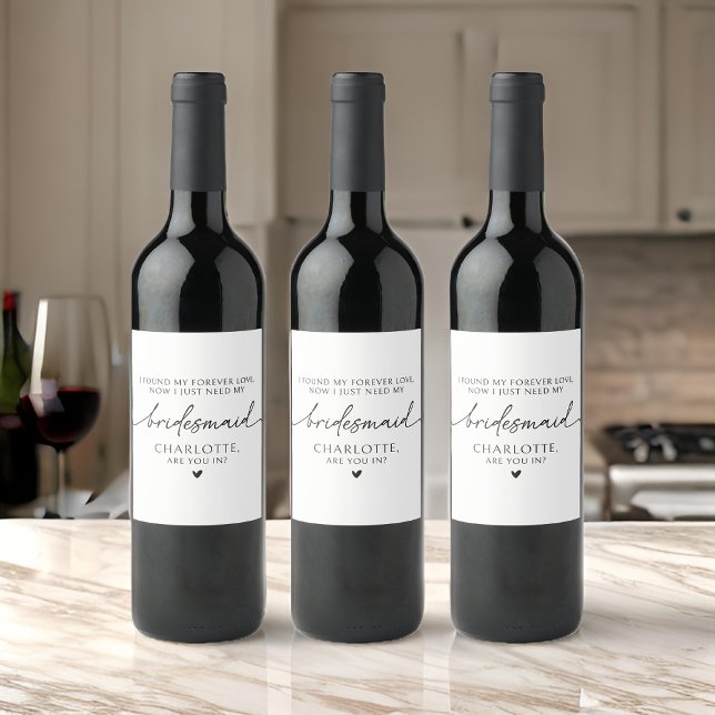 Você Será Minha Porta-Voz? Etiqueta de Vinho Perso (bridesmaid wine bottle label, bridesmaid proposal label, personalized bridesmaid label, custom name)