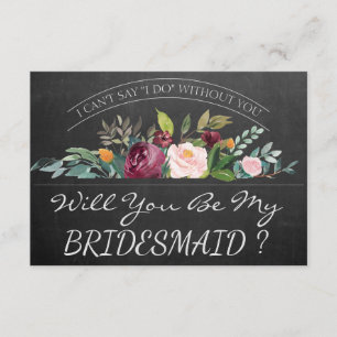 Você Será Minha Porta-Vozes?   Cartão Rustic Bride