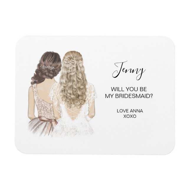 Você será o meu ímã da damas de honra? (Horizontal)