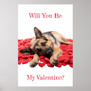 Você Será O Meu Poster German shepherd Namorados