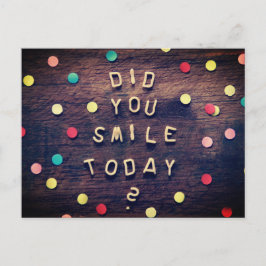 Você Sorriu Hoje Cartão Postal Sorridente
