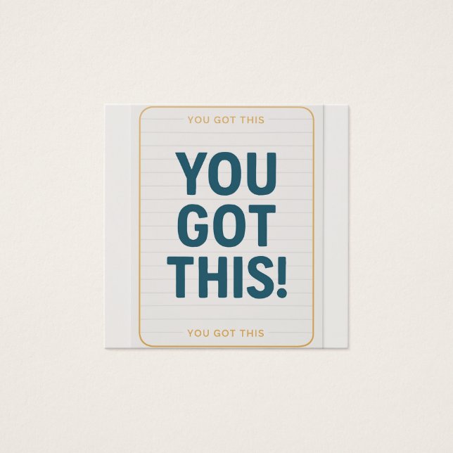 Você Tem Este - Cartão De Saudação Motivacional (Frente)