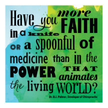 Você Tem Mais Fé, Chiropracinha, Citação Poster