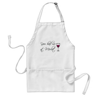 Você teve-me no avental do Merlot