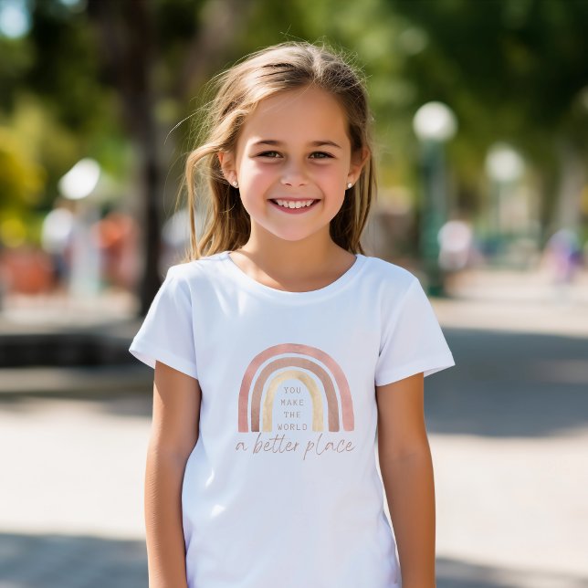 Você Torna O Mundo Um Lugar Melhor Para A Camisa T (Empower a special child with this, "You make the world a better place" t-shirt! Matching collection!)