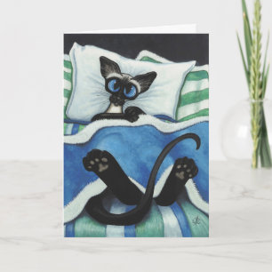 Você vai me colocar na cama? Cartão de Gato Românt