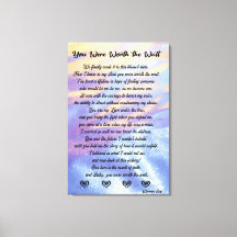 Você valeu a pena esperar estendido- impressão de 