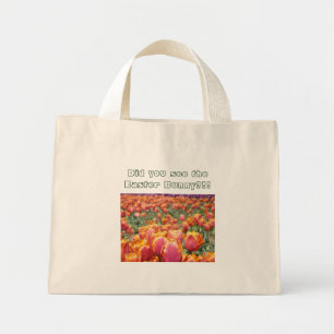Você viu o coelho da Páscoa? Bolsas de Flores de T