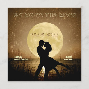 Voe-me ao convite do casamento da lua