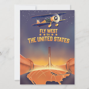 Voe para o Oeste Veja os Estados Unidos.