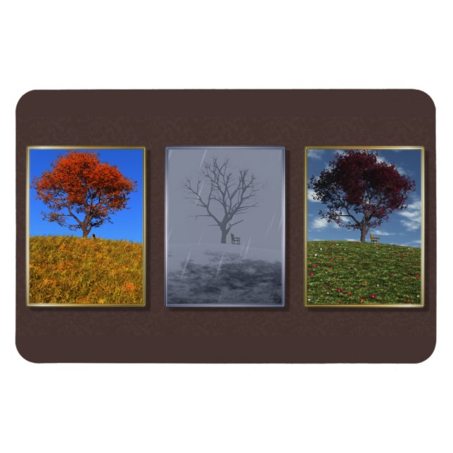 Voe rapidamente o ímã flexível triptych anos (Horizontal)