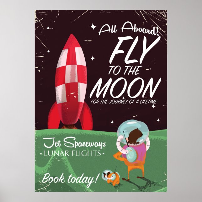 Voem até a Poster da Lua (Frente)