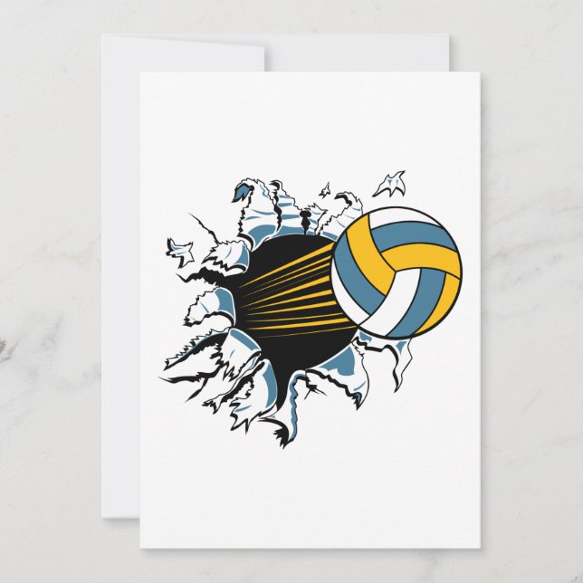volei rasgando azul e dourado (Frente)
