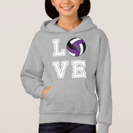 Voleibol do amor - roxo, branco e preto