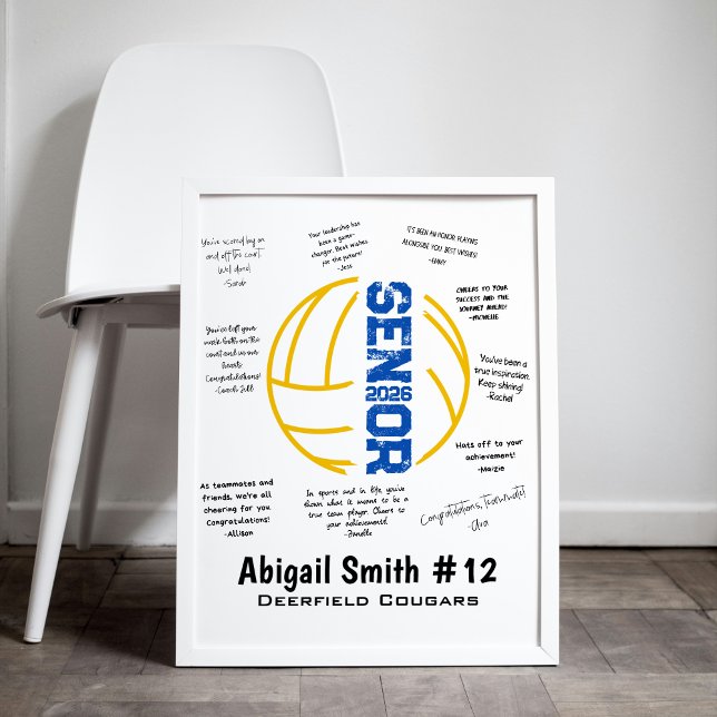 Volleyball Senior Night Poster for Signatures (Criador carregado)