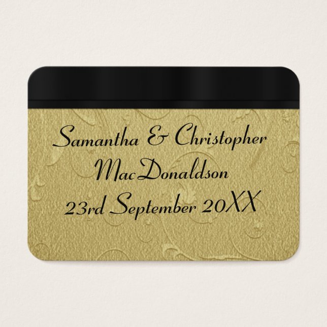 Volta, obrigado de casamento dourado. (Frente)