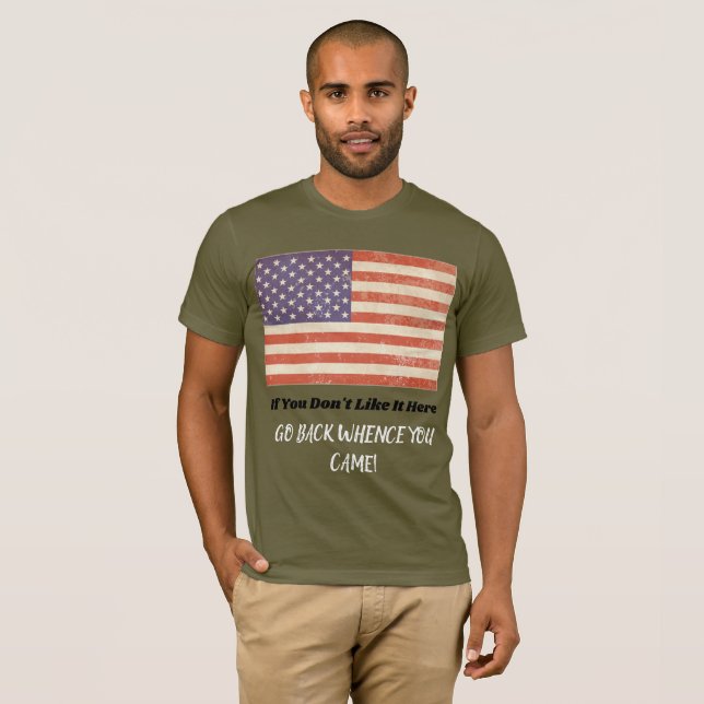 Volta para onde vieste - Camisa T Masculina (Frente Completa)