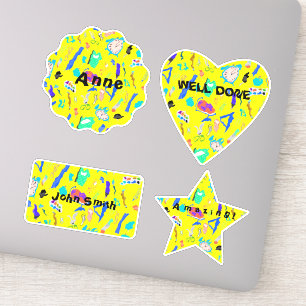 Volta personalizada aos adesivos escolares