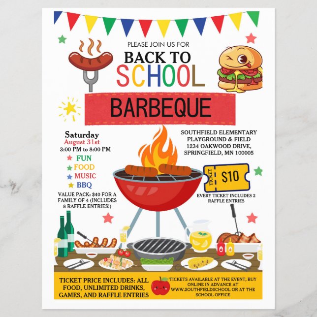 Voltar ao Folheto de Convite de CHURRASCO Escolar  (Frente)