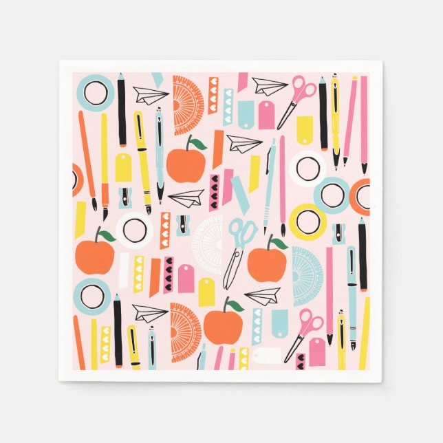 Voltar aos guardanapos de papel da escola (Frente)