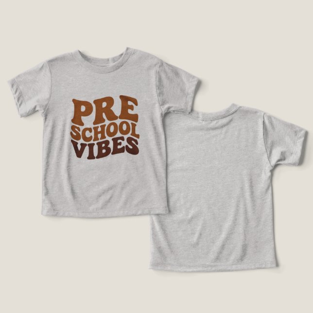 Voltar às aulas primeiro dia da pré-escola Groovy (Design Frente e Verso)
