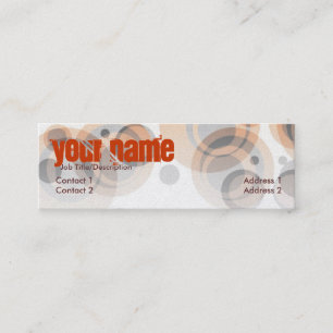 Voltas anteriores Mini Cartão de visita