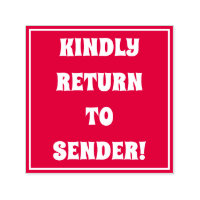 "VOLTE PARA O ENVIO!" Carimbo de borracha