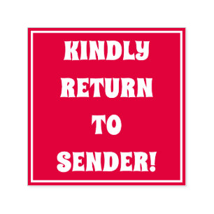 "VOLTE PARA O ENVIO!" Carimbo de borracha