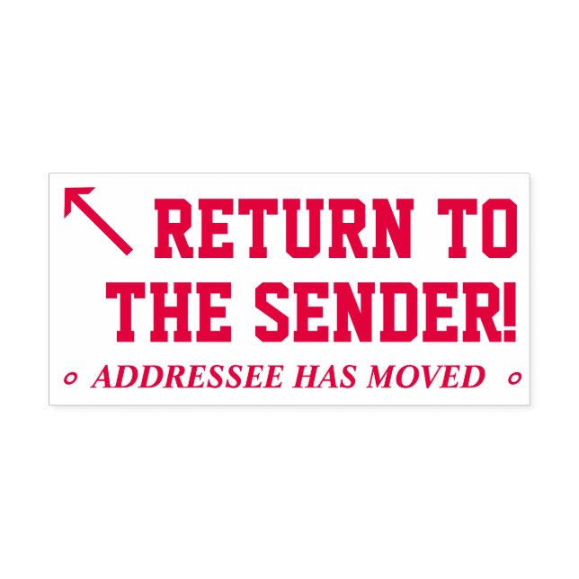 "Volte para o Remetente!" Carimbo de borracha (Design)