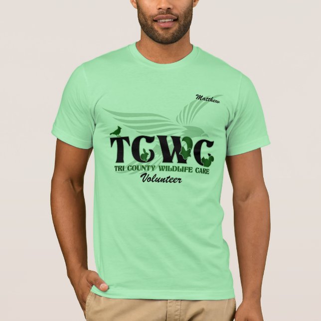 Voluntário do logotipo de TCWC - camisa conhecida (Frente)