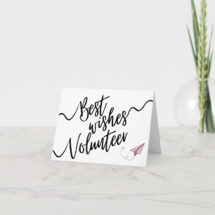 Voluntário: Obrigado Cartões Melhores Desejos em V