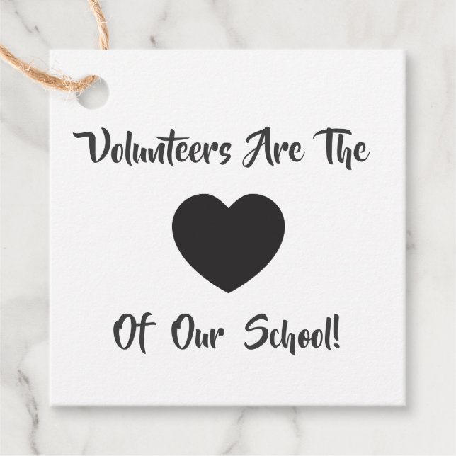 Voluntário Obrigado Etiqueta, Etiqueta de Presente (Frente)