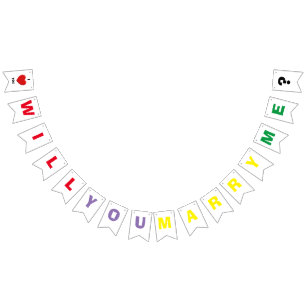 Vontade colorida você casa-me - bandeiras da