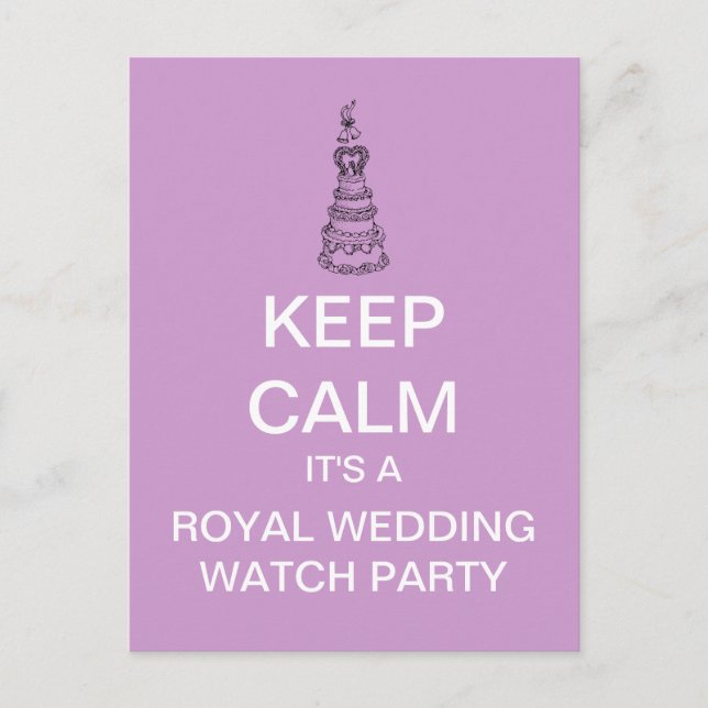 Vontades e cartão real do casamento de Kate (Frente)