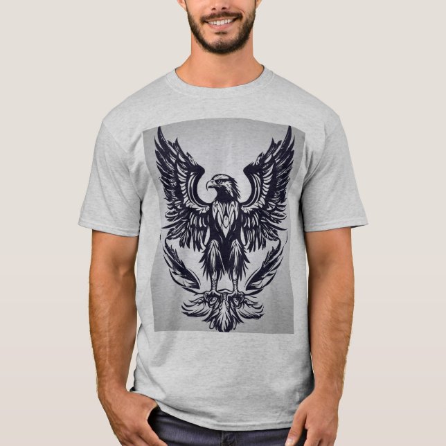 "Voo alto: Design de camiseta inspirada na águia" (Frente)