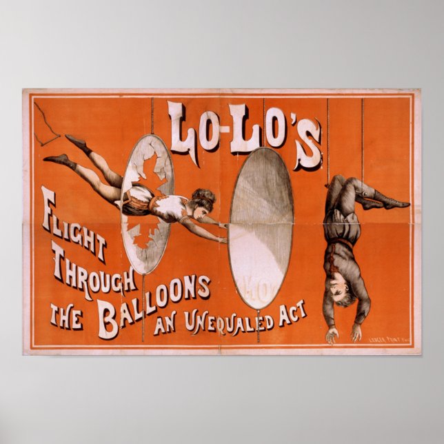 Voo de Lo através de Ballons Act VAUDEVILLE Poster (Frente)