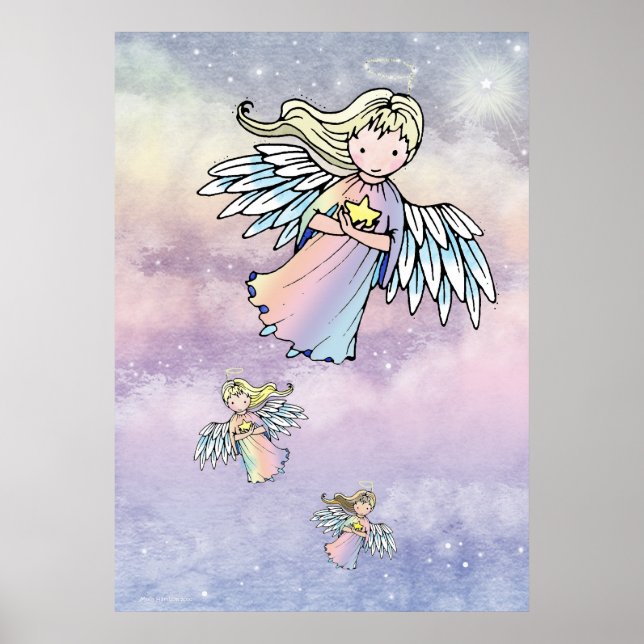 Voo do Anjo Poster por Molly Harrison (Frente)