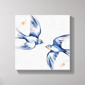 Voo Eetano - Arte de Canvas Swallow Duo