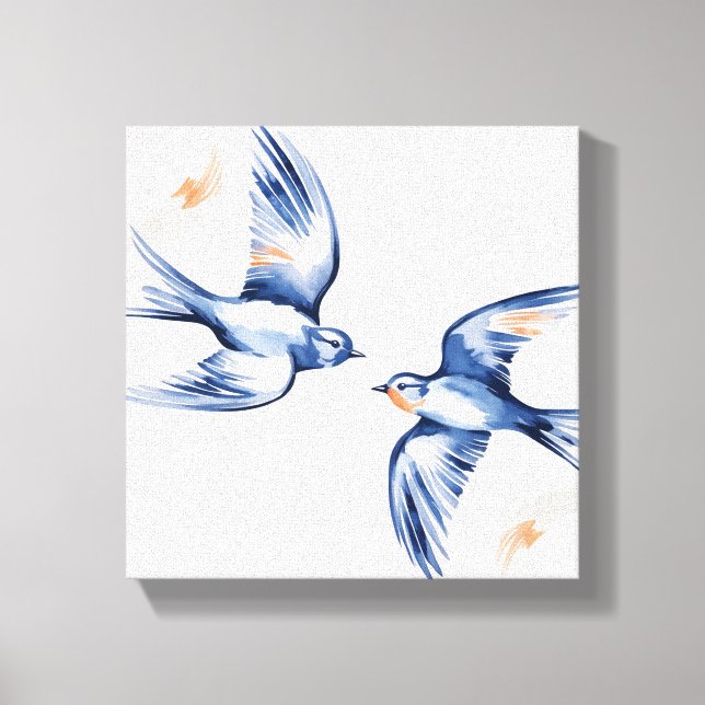 Voo Eetano - Arte de Canvas Swallow Duo (Frente)