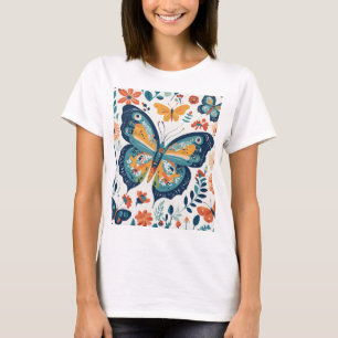 Voo Gracioso: Design de Camisa T-Shirt com Borbole