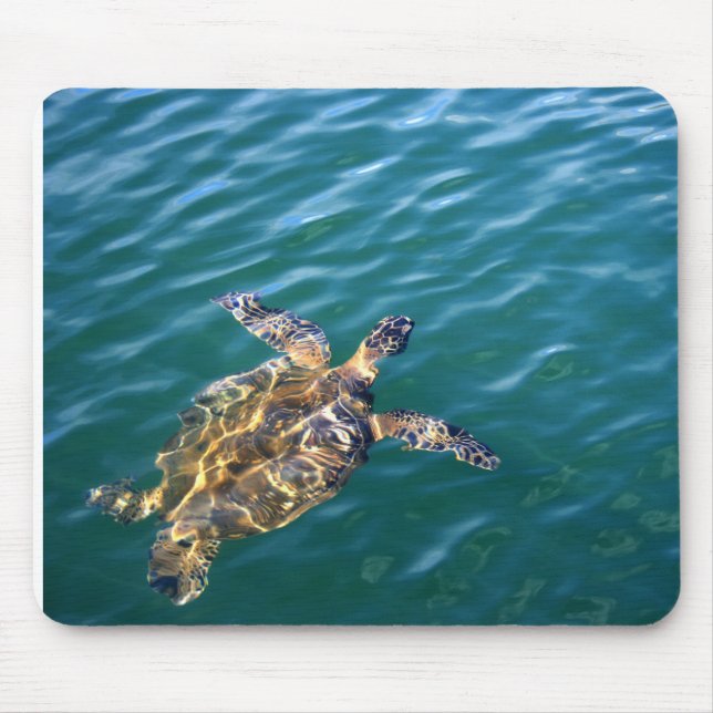 Vôo Honu Mousepad - tartaruga de mar verde (Frente)