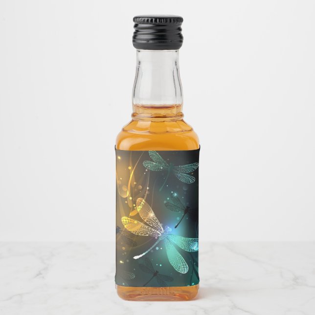 Voo luminoso verde de libélula (Frente)